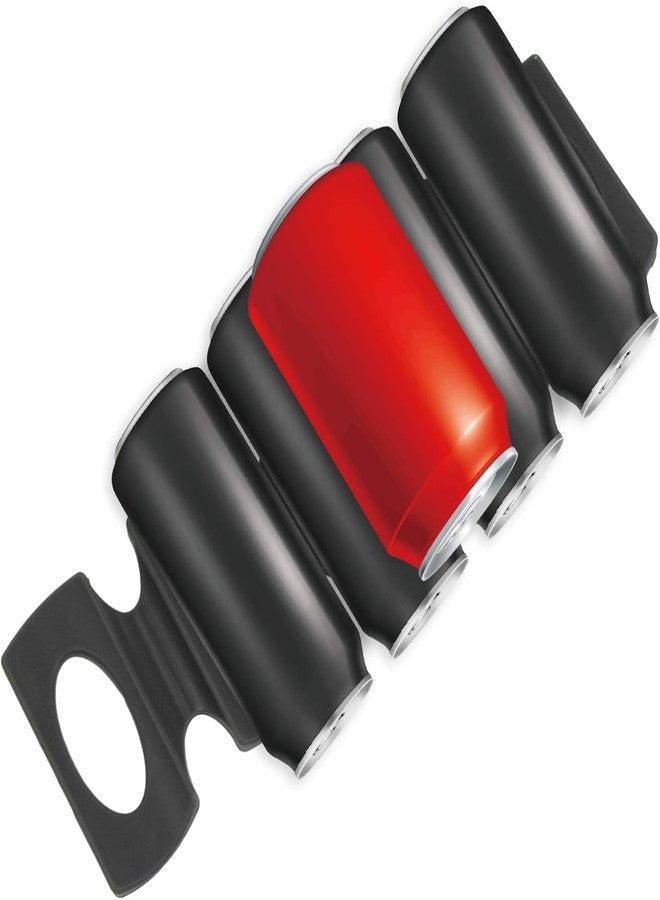 HARI Silicone Bottle Stacking Mat - Refrigerator Organizer to Stack Bottles, Cans, Beer, Soda - Non-Slip Holder Rack - Black (Black) - Image 3